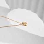 Collares Croissant Pendant Necklace Gold Plated Jewelry Collares Croissant Pendant Necklace Gold Plated Jewelry