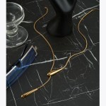 Collares Rain Drop Snake Chain Pendant Necklace
