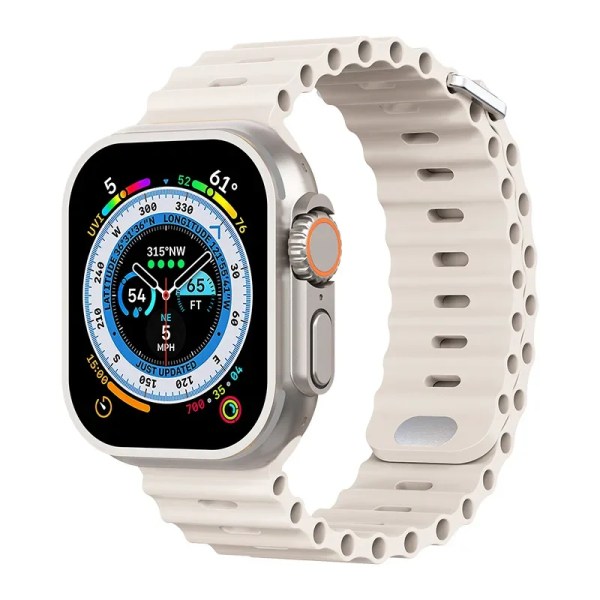 Silicone strap For Apple watch Ultra/2 49mm Sports breathable soft wrist band For iwatch