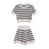 Women’s Knit Strip Top – Shorts Sets Women’s Knit Strip Top – Shorts Sets