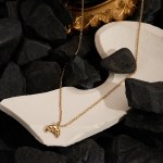 Collares Croissant Pendant Necklace Gold Plated Jewelry Collares Croissant Pendant Necklace Gold Plated Jewelry