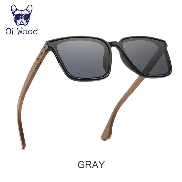 Oi Wood Sunglasses Wooden Eyeglasses polarized Blue Lenses Mens Glasses Luxury Eyewear