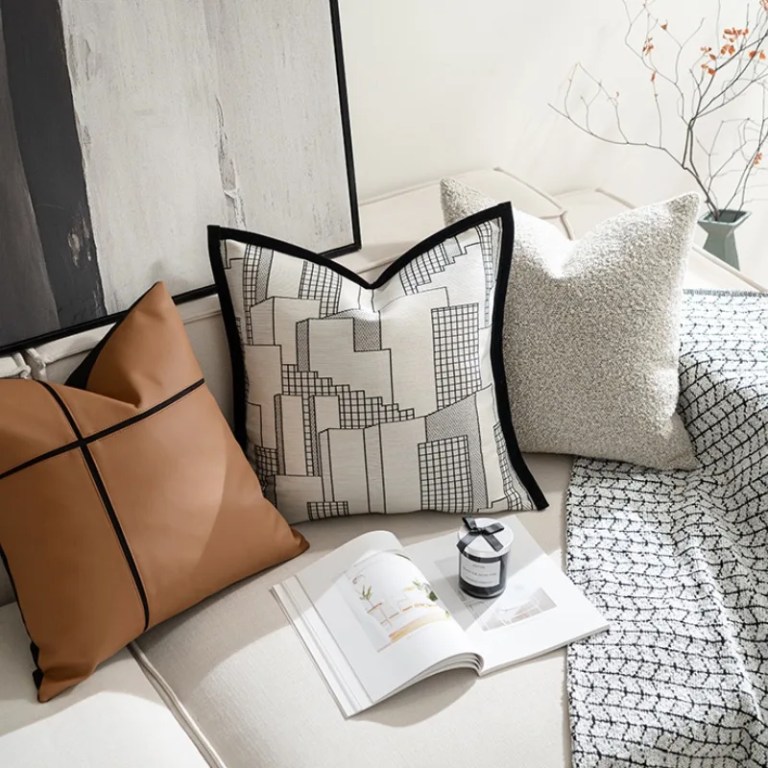 Modern Blocks Cushion Case Luxury Decorative Pillow Cover Modern Blocks Cushion Case Luxury Decorative Pillow Cover