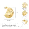 Mesh Stud Earrings For Women Aretes De Mujer 18K Gold Plated Mesh Stud Earrings For Women Aretes De Mujer 18K Gold Plated
