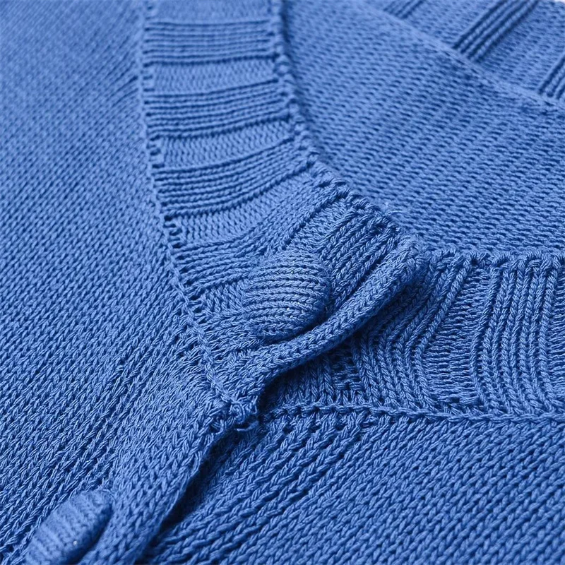 Royal Blue Short Knit Top & Mini Skirt Two Piece Set