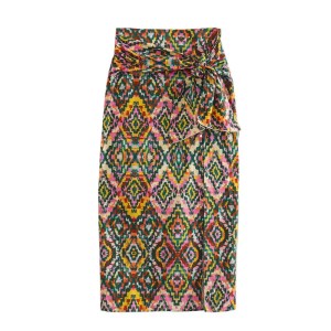 Women’s Diamond Checker Print High-Waist Skirt