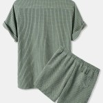 Men’s Short Vacay Casual Loose Corduroy Short Sleeve Shirt and Shorts Set Men’s Short Vacay Casual Loose Corduroy Short Sleeve Shirt and Shorts Set