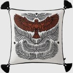 Cream Ivory Grecian ROMANO Embroidered Cushion