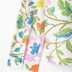 Women’s Floral Print Single Breasted Long Sleeve Shirt