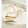 Collares Rain Drop Snake Chain Pendant Necklace
