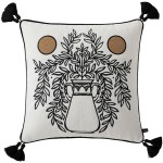 Cream Ivory Grecian ROMANO Embroidered Cushion