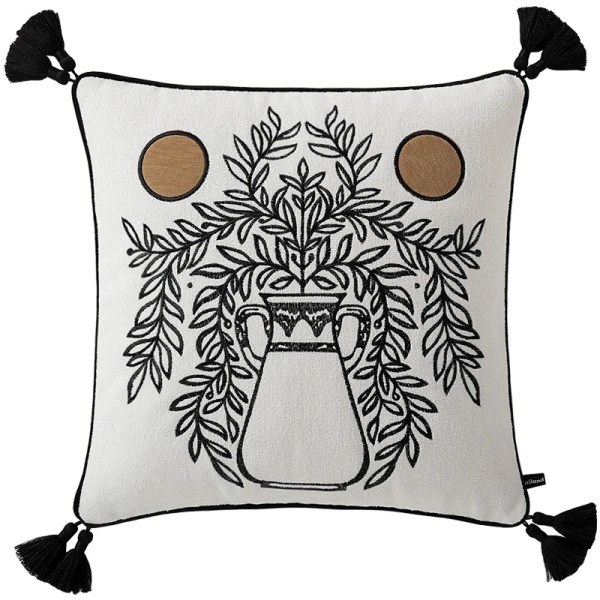Cream Ivory Grecian ROMANO Embroidered Cushion Cream Ivory Grecian ROMANO Embroidered Cushion