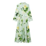Women’s Summer Floral Green MIDI Dress