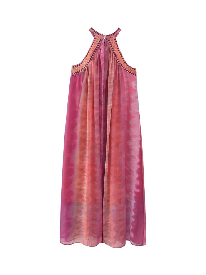 Tie-Dye Holiday A-Line Greacen Dress Tie-Dye Holiday A-Line Greacen Dress
