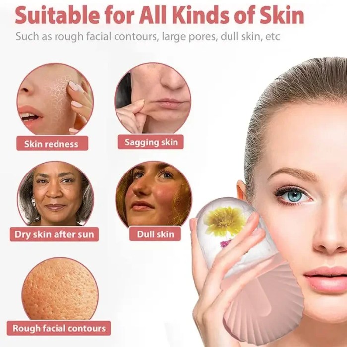 Shell Facial Contouring Ice Facial Roller Skin Care Shell Facial Contouring Ice Facial Roller Skin Care