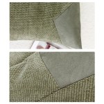 Retro Green Suede Patch Cushion – Modern Decor