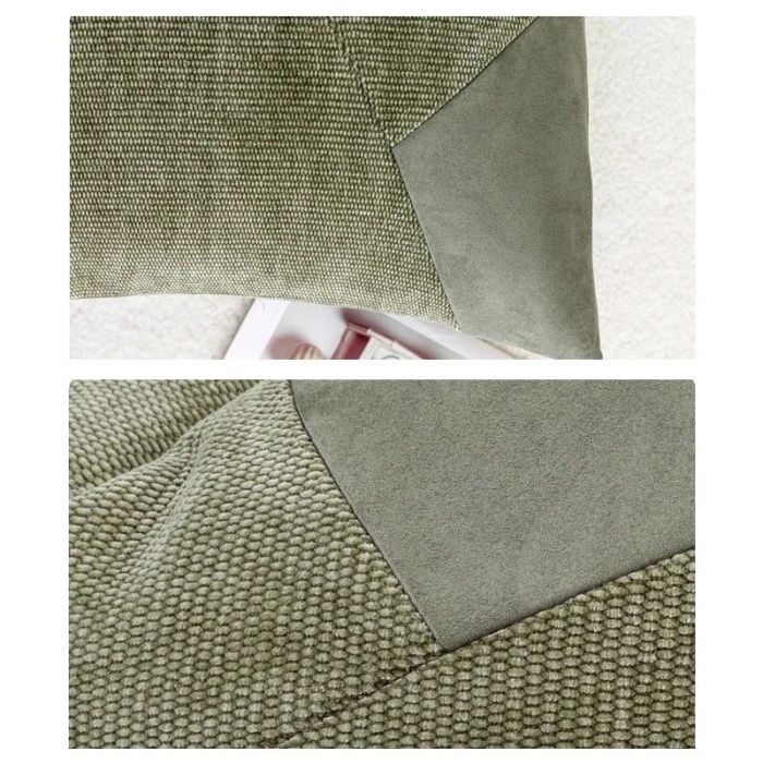 Retro Green Suede Patch Cushion – Modern Decor Retro Green Suede Patch Cushion – Modern Decor