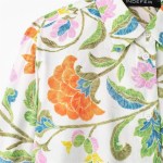 Women’s Floral Print Single Breasted Long Sleeve Shirt