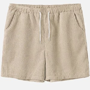 Men’s Short Vacay Casual Loose Corduroy Short Sleeve Shirt and Shorts Set