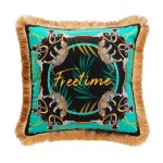 Green Luxury Velvet Leopard Print Cushion Green Luxury Velvet Leopard Print Cushion