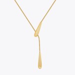 Collares Rain Drop Snake Chain Pendant Necklace