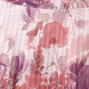 Pastel Floral Pleated Skirt