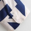 Women’s Blue and White Oversized Geo Print Shirt Women’s Blue and White Oversized Geo Print Shirt