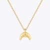 Collares Croissant Pendant Necklace Gold Plated Jewelry