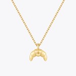 Collares Croissant Pendant Necklace Gold Plated Jewelry Collares Croissant Pendant Necklace Gold Plated Jewelry
