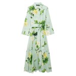 Women’s Summer Floral Green MIDI Dress