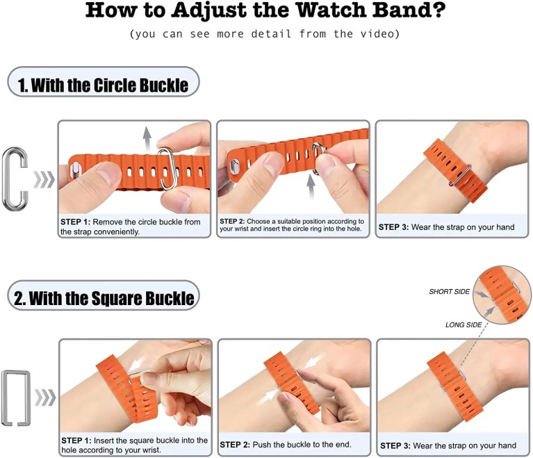Silicone strap For Apple watch Ultra/2 49mm Sports breathable soft wrist band For iwatch