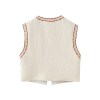 Women’s Floral Embroidered Boho Waistcoat