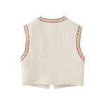 Women’s Floral Embroidered Boho Waistcoat Women’s Floral Embroidered Boho Waistcoat