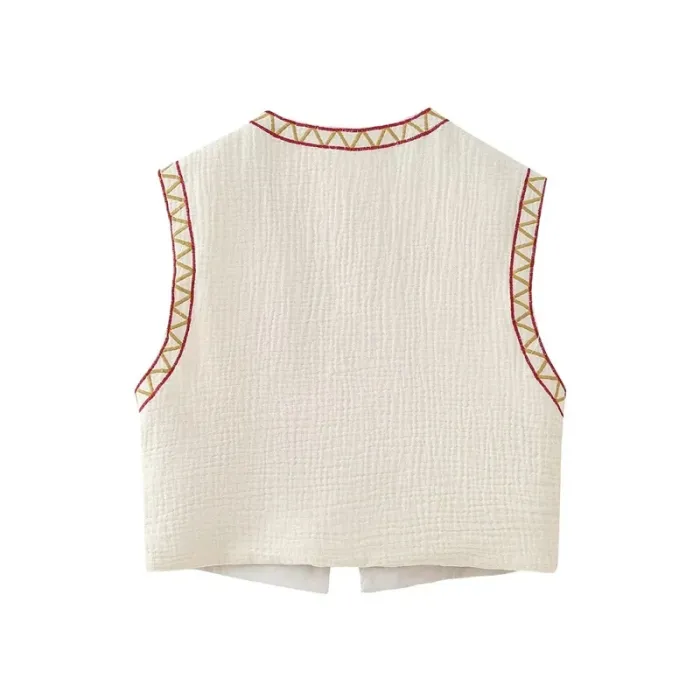 Women’s Floral Embroidered Boho Waistcoat