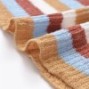 Candy Striped Knit Vest And Elastic Waist Straight Midi Skirt Set