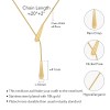 Collares Rain Drop Snake Chain Pendant Necklace