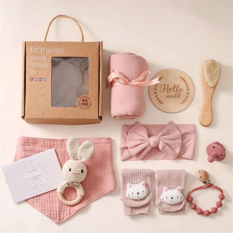 Newborn baby Gift Set With Teether and Milestone Cards Newborn baby Gift Set With Teether and Milestone Cards