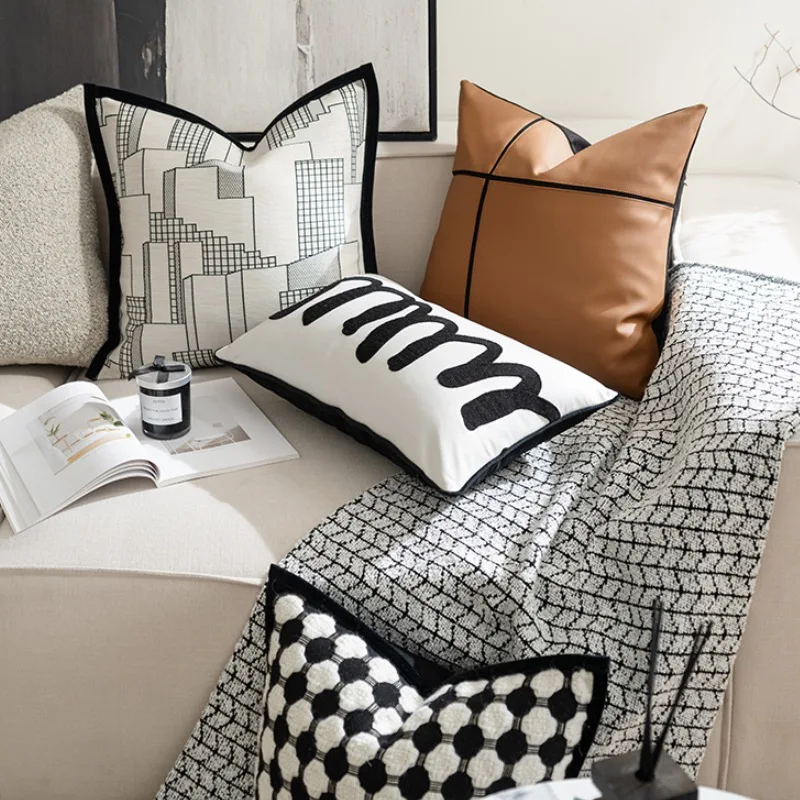 Modern Blocks Cushion Case Luxury Decorative Pillow Cover