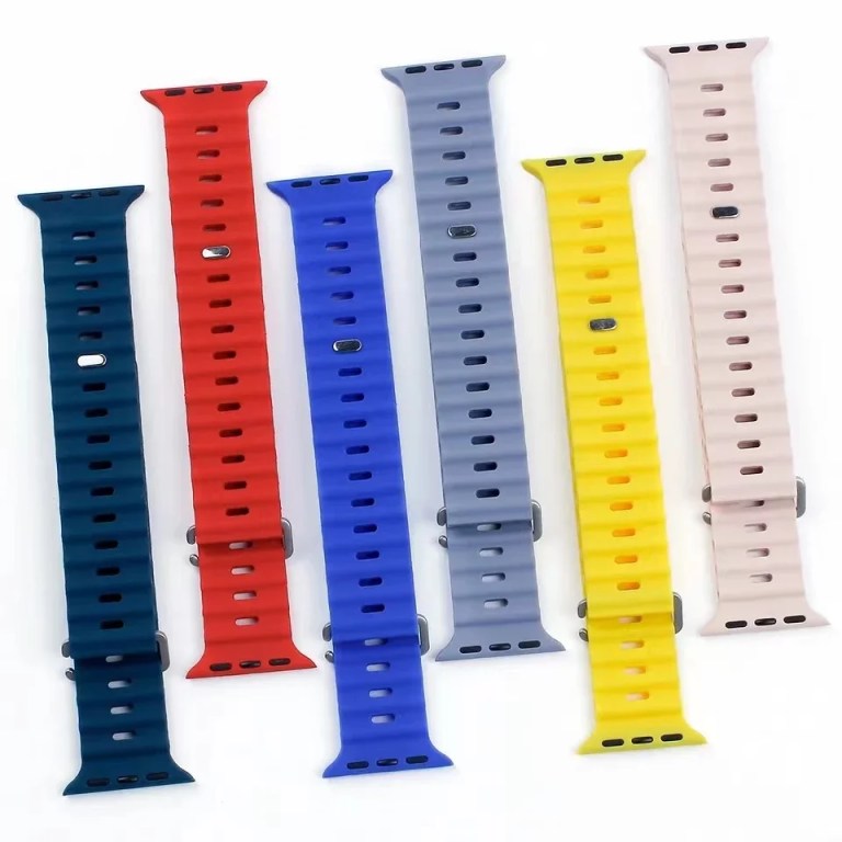 Silicone strap For Apple watch Ultra/2 49mm Sports breathable soft wrist band For iwatch