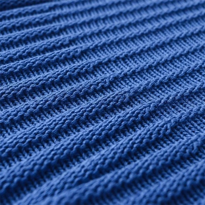 Royal Blue Short Knit Top & Mini Skirt Two Piece Set
