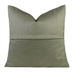Retro Green Suede Patch Cushion – Modern Decor