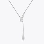 Collares Rain Drop Snake Chain Pendant Necklace