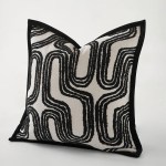 Black Geometric Cushion Cover