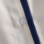 Women’s Blue and White Oversized Geo Print Shirt