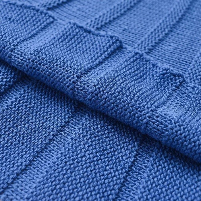 Royal Blue Short Knit Top & Mini Skirt Two Piece Set