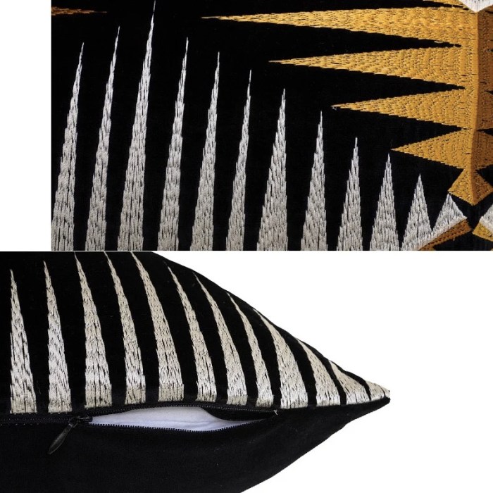 Modern Loft Art Deco Cushion – Decorative Pillow Case Simple Geometric Embroidered Art Room Square Cushion Aesthetic