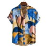 Men’s Casual Floral Short Sleeve Vacation Beach Shirt
