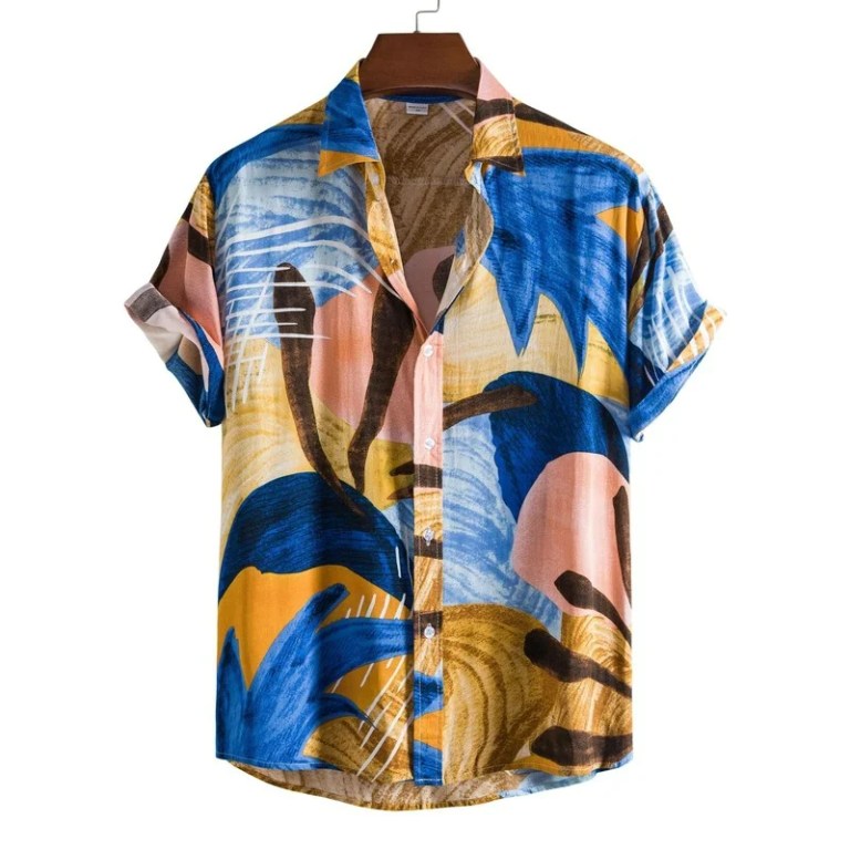 Men’s Casual Floral Short Sleeve Vacation Beach Shirt Men’s Casual Floral Short Sleeve Vacation Beach Shirt