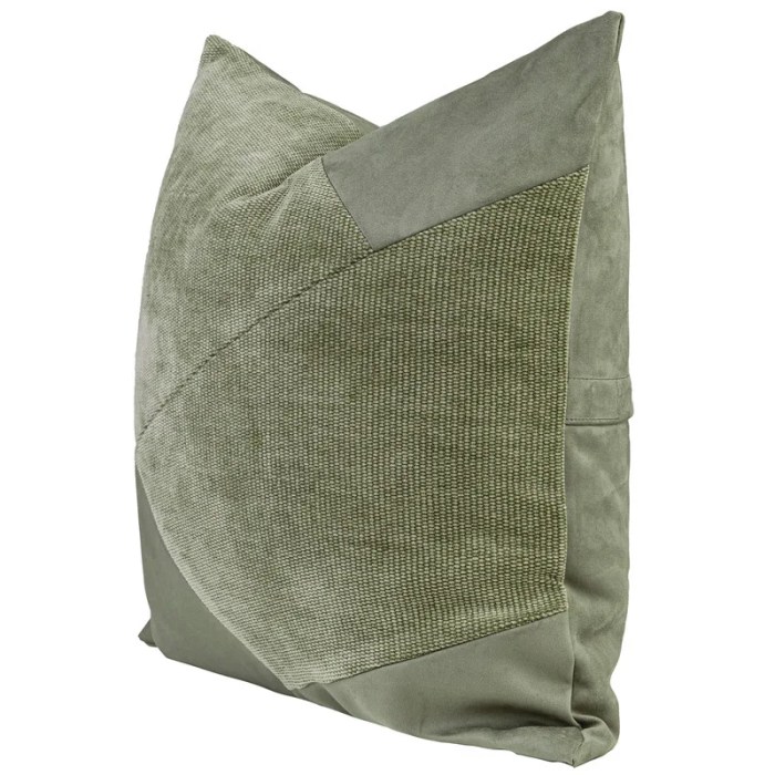 Retro Green Suede Patch Cushion – Modern Decor Retro Green Suede Patch Cushion – Modern Decor