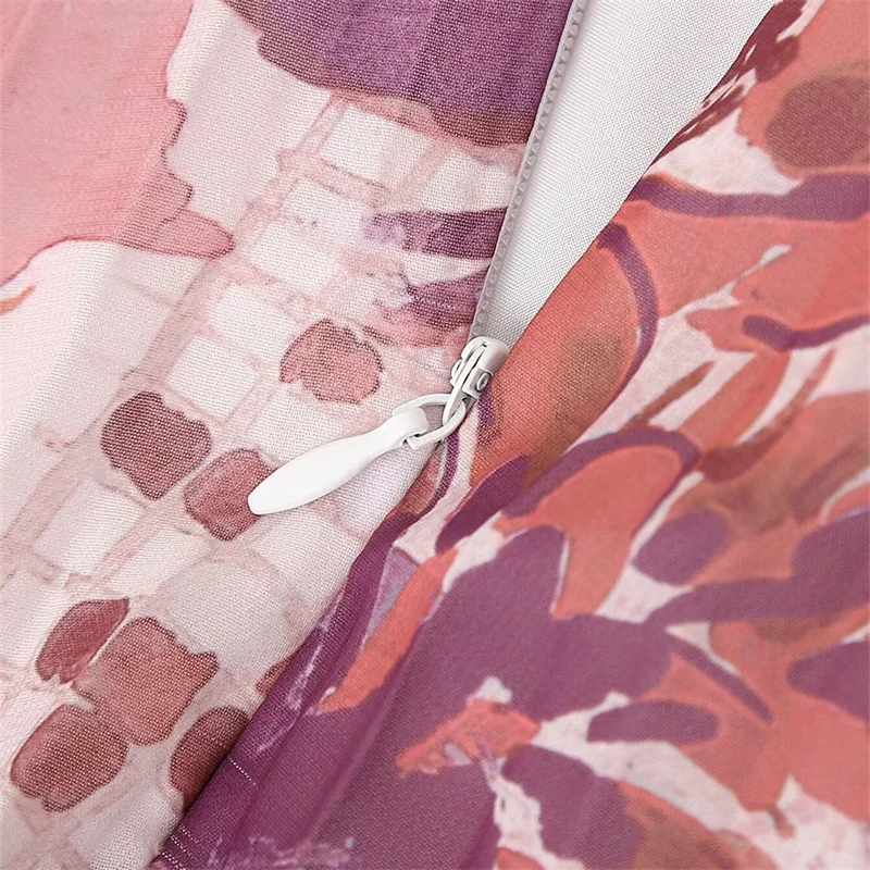 Pastel Floral Pleated Skirt